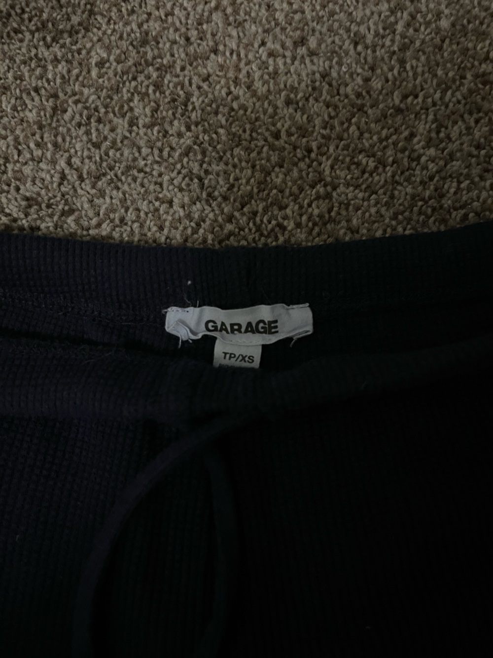 Garage Black Ribbed Tank - Picture 3 of 3